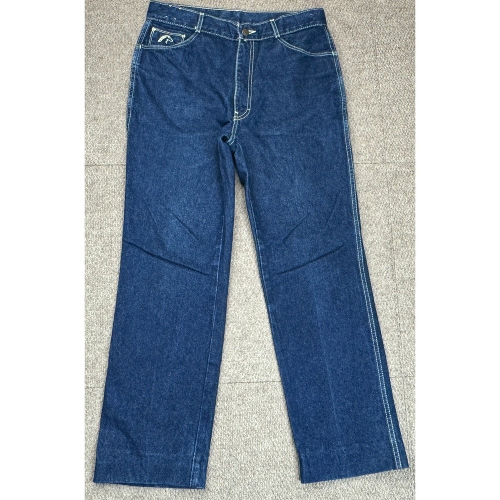 Jordache Women's Horse Head Logo Made In USA Vtg 5 Pocket Jeans Size 32-35.5